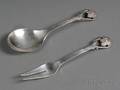 Pair of Frank M Whiting Sterling Salad Servers