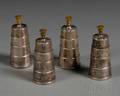 Set of Four International Sterling Art Deco Salt and Pepper Shakers