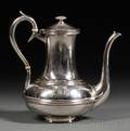 Jones Shreve Brown  Co Coin Silver Coffee Pot