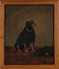 Henry W Henley British fl 18711895 Portrait of Charley A Manchester Terrier