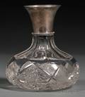 Sterling Silver and Cut Glass Open Decanter