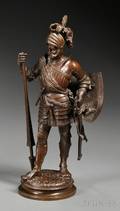 Johannes Boese German 18561917 Bronze Figure of a Knight