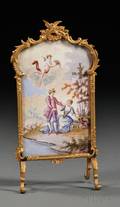 Viennese Enamel Miniature Table Screen