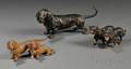 Three Vienna Cold Painted Bronze Dogs