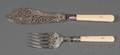 Pair of Victorian Silver and Ivory Fish Servers