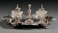 Victorian Silver Two Bottle Standish