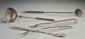 Five Wrought Iron Hearth Utensils