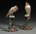 Pair of Elizabeth II Silver Models of Falcons