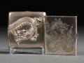 Two Small Chinese Export Silver Cigarette Cases