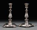 Pair of Dutch Silver Renaissance Revival Candlesticks