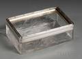French Silvermounted and Colorless Cut Glass Dresser Box
