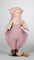 Madame Hendren Composition Character Doll in Felt Factory Outfit