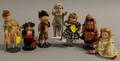 Seven Small AllBisque Dolls