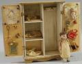Small Bisque Head Doll with Wardrobe and Clothes