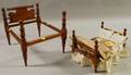 Two Wooden Turned Dolls Beds