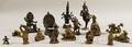Sixteen Small Asian Bronze Figures and Sculptures