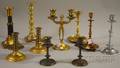 Ten Mostly European Brass Candlesticks