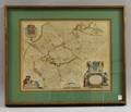 Decorative Framed 17th18th Century Handcolored Map of France