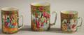Three Chinese Export Porcelain Rose Medallion Mugs
