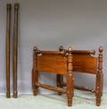 Classical Acorntop Mahogany Twin Bed with Rails