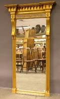 Large Georgian Giltwood Tabernacle Mirror