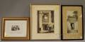 Three Framed Works on Paper