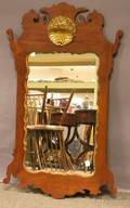 Chippendalestyle Giltbrass Mounted Walnut Mirror