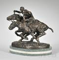 Thomas Holland 19172004 Bronze Sculpture of Polo Players
