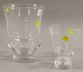 Two Steuben Colorless Glass Vases
