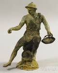 Small Grand Tour Antiquestyle Bronze Sculpture of a Male Water Gatherer