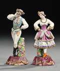 Pair of Czech Bisque Figures