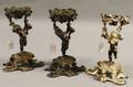 Three Rococostyle Bronze Cherubform Candlesticks