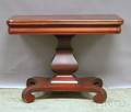 Empire Mahogany Veneer Pedestalbase Card Table