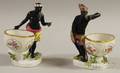 Pair of Small Blackamoor Porcelain Serving Bowls