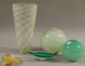 Five Murano Colored Art Glass Table Items