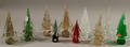 Ten Murano Art Glass Christmas Trees