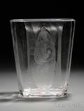 Sven Palmqvist 19061984 for Orrefors Engraved Colorless Glass Vase
