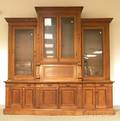 Large Victorian Renaissance Revival Walnut Fallfront Writing DeskBookcase