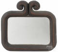 Tramp art carved mirror