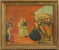 Framed Painting on Metal of Maria Theresa and Son