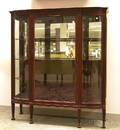 Neoclassical Carved Mahogany and Mirrored China Cabinet
