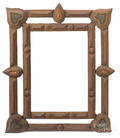 Tramp art carved frame