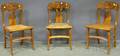 Set of Six Classical Burl Veneer and Maple Caned Dining Chairs