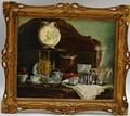 American School 20th Century Tea Service Still Life on Sideboard
