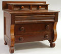 Miniature Empirestyle Mahogany Veneer Bureau