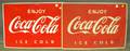 Pair of CocaCola Painted Tin Signs