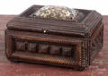 Tramp art carved sewing box