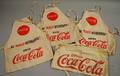 Four CocaCola Vendors Printed Cotton Aprons
