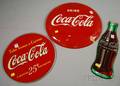 Three CocaCola Painted Tin Signs