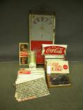 Lot of CocaCola Mostly Plastic Menu Boards Display Items and a Large Wall Clock
